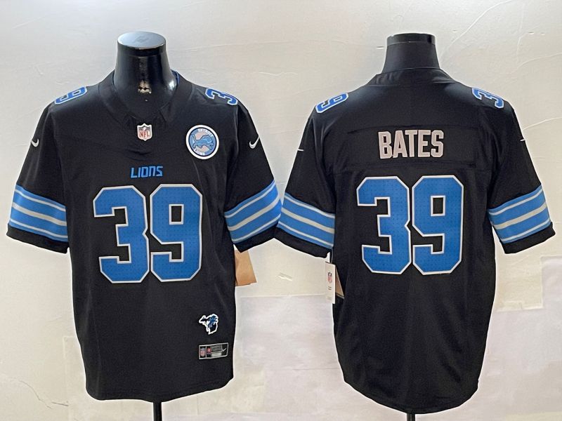 Men Detroit Lions #39 Bates Black three generations 2024 Nike Limited NFL Jersey style 01022->detroit lions->NFL Jersey